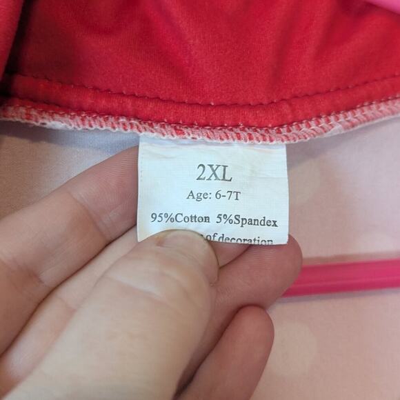 4/$20 Red Minnie Mouse Polka Dot Half Zip Ruffle Cover-Up Dress Size XL (6-7) - Picture 5 of 7